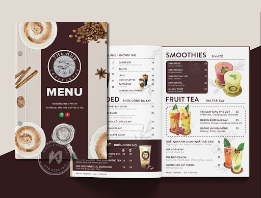 Bí quyết thiết kế menu cho quán cafe đẹp