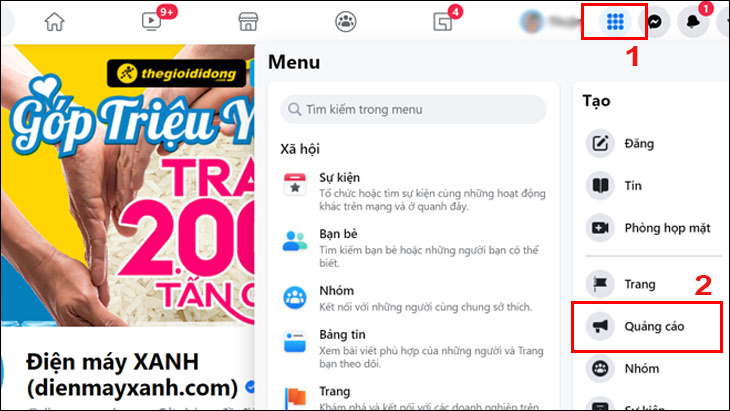 Tạo tài khoản Quảng cáo Facebook