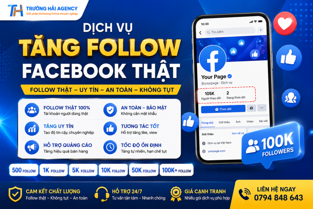 Dịch vụ tăng follow Facebook thật